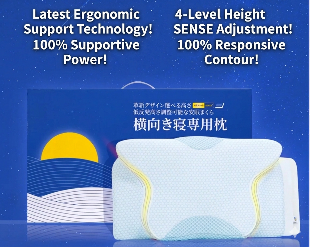 [For Adult] Premium Quick Sleep Anti-Snoring Pillow — Adjustable Support for Sensitive Sleepers